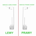 Biały wiszący uchwyt na szczotkę WC i papier toaletowy Norkos
