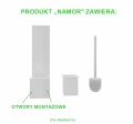 Biały uchwyt na szczotkę WC NAMOR