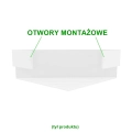Biała półka narożna prysznicowa NYGWA