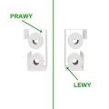 Biały uchwyt na papier toaletowy N3