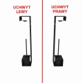 Czarny wiszący uchwyt na szczotkę WC i papier toaletowy NORKOS
