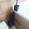 Czarny uchwyt na szczotkę WC NAMOR